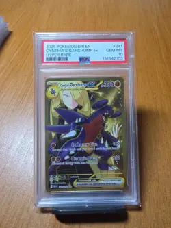 2025 Pokemon DRI EN Cynthia’s Garchomp Ex Hyper Rare 241/182 PSA 10 - Image 2