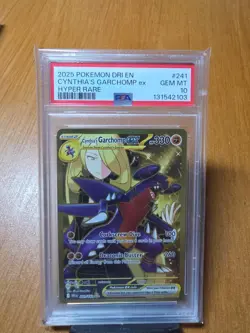 2025 Pokemon DRI EN Cynthia’s Garchomp Ex Hyper Rare 241/182 PSA 10 - Image 3