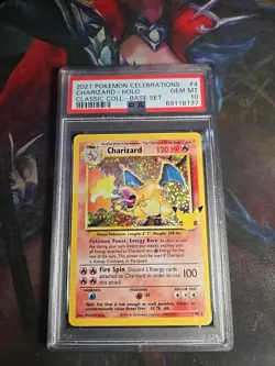 Pokemon Charizard Celebrations Classic Coll. Base Set Holo Rare #4 PSA 10 - Image 1