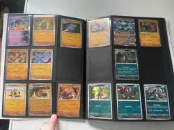 Pokemon Prismatic Evolutions Part Complete Master Set With Binder Rev Holo EX - Image 5