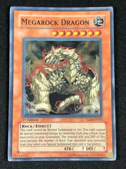 YUGIOH MEGAROCK DRAGON TLM-EN015 1ST SUPER PLAY/EDGE-WEAR - Image 1