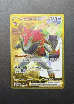 Pokemon TCG Journey Together N’s Zoroark Ex Hyper Rare Card Gold 189/159 - Image 3