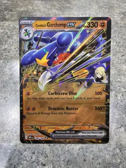 Cynthia's Garchomp ex 104/182 Sv10: Destined Rivals Holo Pokemon English Card - Image 1