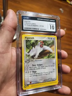 (POP 12) CGC 10 GEM MINT Vigoroth EX Ruby & Sapphire 47/109 Pokemon Card 2003 - Image 1