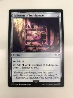 Talisman of Indulgence MTG Magic the Gathering Card NM Near Mint Warhammer 40K - Image 1