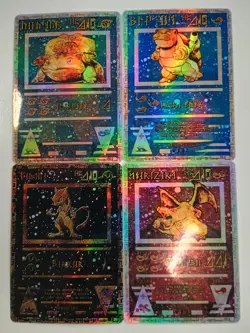 Pokemon Ancient Charizard & Blastoise & Venusaur & Mewtwo Cards (Fan Made) - Image 1