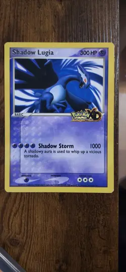 Pokemon XD Gales of Darkness Shadow Lugia Jumbo Promo Card 2005 - Image 1
