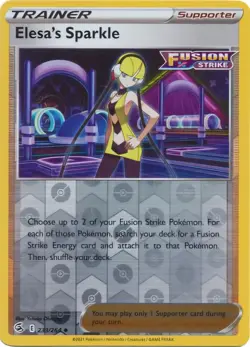 Elesa's Sparkle Reverse Holo Trainer Card 233/264 Fusion Strike Pokemon TCG NM - Image 1