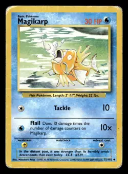 Magikarp 35/102 Uncommon Base Set Pokemon Card - 2 - Image 1
