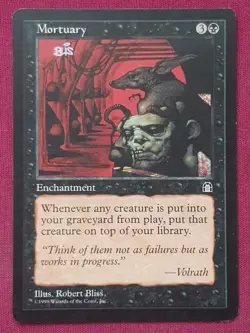 Magic The Gathering STRONGHOLD MORTUARY black card MTG - Image 1