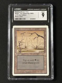 Magic: The Gathering Swamp (Brown Tint) CGC 9 Unlimited Edition Basic Land MTG - Image 1