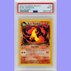 Pokemon 1st Edition Dark Rapidash 44/82 Team Rocket PSA 9 MINT - Image 1