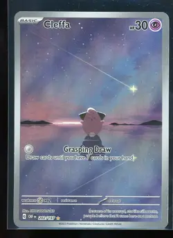 2023 Pokemon S&V - Cleffa 202/197 Obsidian Flames Holo, Illustration Rare NM - Image 1