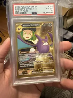 Pokemon Team Rocket's Crobat ex Destined Rivals Hyper Rare #242 PSA 10 Gem Mint - Image 1