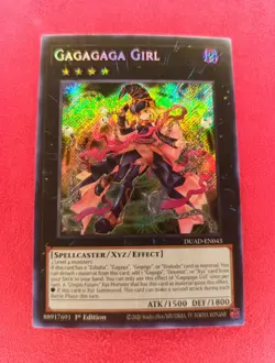 Yu-Gi-Oh Gagagaga Girl DUAD-EN043 Secret Rare Duelist's Advance 1st Edition - Image 1