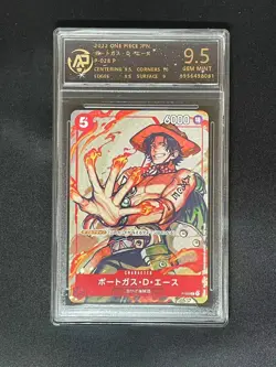 2022 ONE PIECE cards JAP Portgas D. Ace P-028 P RPA 9.5（SAME AS PSA 9) - Image 1