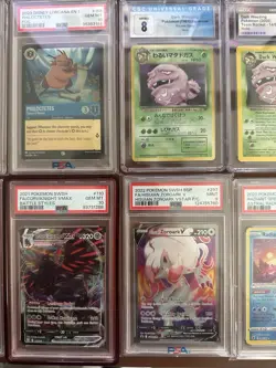 PSA, CGC 6-10 Graded Pokemon/Disney Lorcana 16 Card Lot + Bonus 6 Pokemon Packs - Image 2