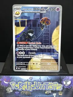 Pokemon Card Team Rocket's Orbeetle 198/182 Destined Rivals Illustration Rare NM - Image 1