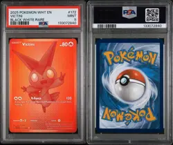 Pokemon TCG Black Bolt White Flare Red Victini Card 171/086-ENGLISH PSA 9 - Image 1
