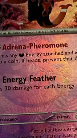 Pokemon Fezandipiti Pokeball Reverse Holo Miss Print Error Card - Image 3