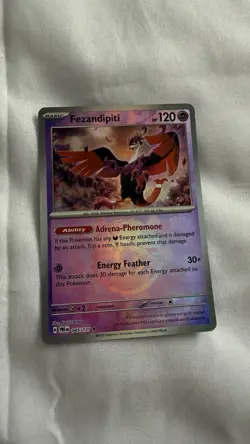 Pokemon Fezandipiti Pokeball Reverse Holo Miss Print Error Card - Image 5