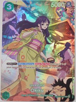 Okiku OP01-035 SP Alt Art 500 Years in the Future ONE PIECE Card English NM - Image 1
