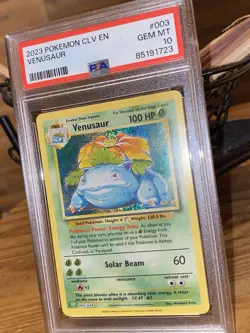HOLO BLEED! PSA 10 Venusaur 003/034 Trading Card Game Classic Holo - Image 1