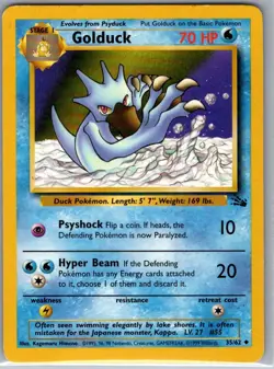 Golduck 35/62 Non Holo Fossil - Pokemon Card - NM - Image 1