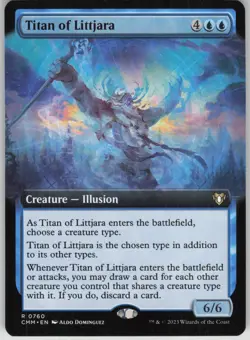 Magic the Gathering TCG Titan of Littjara (Extended Art) R Commander Masters 760 - Image 1