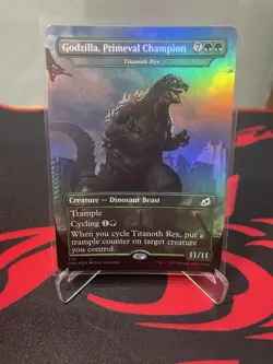 MTG Godzilla Primeval Champion Ikoria: Lair of Behemoths #377 Foil - Image 1