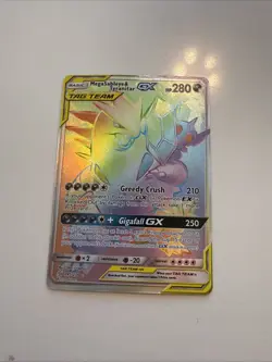 Pokemon TCG Rainbow Secret Mega Sableye & Tyranitar GX Tag Team Unified Minds - Image 1