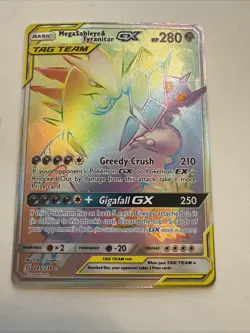 Pokemon TCG Rainbow Secret Mega Sableye & Tyranitar GX Tag Team Unified Minds - Image 2