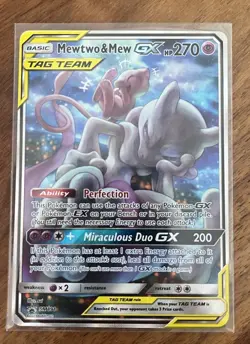 Pokemon Mewtwo & Mew Tag Team GX SM191 Alternate Full Art Promo NM/M - Image 1