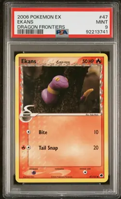 2006 POKEMON EX DRAGON FRONTIERS #47 EKANS PSA 9 MINT - Image 1