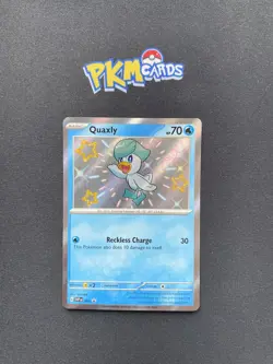 Pokemon TCG Quaxly SVP082 Black Star Promo Baby Shiny LP. - Image 1