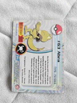 Pokemon TCG Topps Non Holo Blue Label Abra #63 - Image 2