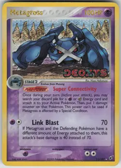 Pokemon TCG Metagross Holo Rare Reverse Holo Deoxys 11/107 - Image 1