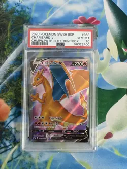 PSA 10 Charizard V SWSH050 Pokemon Champion's Path ETB Promo Gem Mint - Image 2