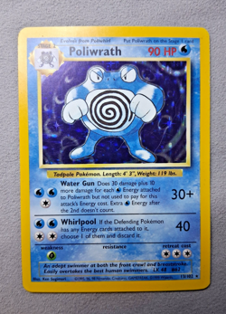 Poliwrath Base Set 13/102 Holo 1999-2000 Base Set Vintage Pokemon TCG - Image 1