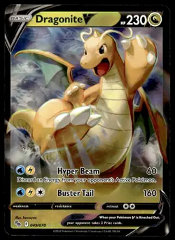 Pokemon TCG Pokemon GO #049/078 Dragonite V LP+ - Image 1