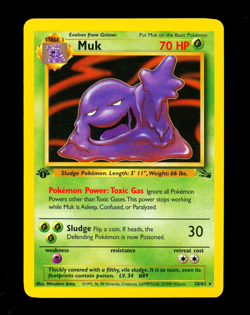 1999 Pokemon MUK Fossil Set 1ST EDITION Non Holo RARE Card 28/62 WotC Series NM - Image 1