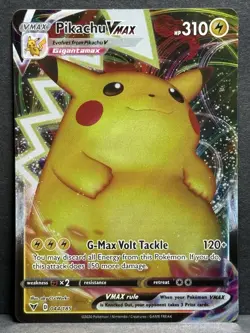 Pokemon Pikachu TCG VMAX Vivid Voltage Holo Ultra Rare Card 044/185 NM - Image 1