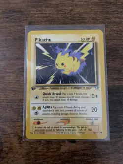 Pikachu 70/111 1st Edition Neo Genesis Vintage 2000 Pokemon Card NM - Image 1