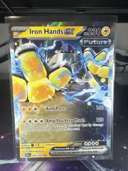 Pokemon TCG Iron Hands EX 070/182 Paradox Rift Double Rare Card NM/M - Image 1