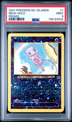 Pokemon 2001 PSA 9 Mew Holo Southern Islands Promo #1/18 Card - Image 1