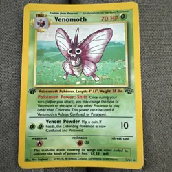 VENOMOTH 1st Edition Jungle Rare Holo Pokemon Card - 13/64 - Image 1