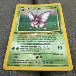 VENOMOTH 1st Edition Jungle Rare Holo Pokemon Card - 13/64 - Image 2