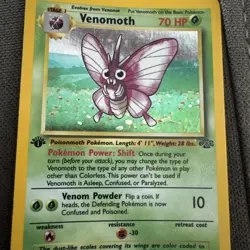 VENOMOTH 1st Edition Jungle Rare Holo Pokemon Card - 13/64 - Image 5