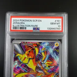 PSA 10 Zeraora 151/142 Pokemon Stellar Crown IR Full Art Holo Card - Image 2