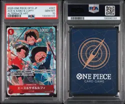 PSA10 Ace & Sabo & Luffy (JP) SR Alt Art OP13-007 2025 ONE PIECE Card GEM MT - Image 3